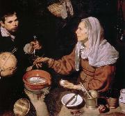 Diego Velazquez gammal kvinna tillagar agg china oil painting reproduction